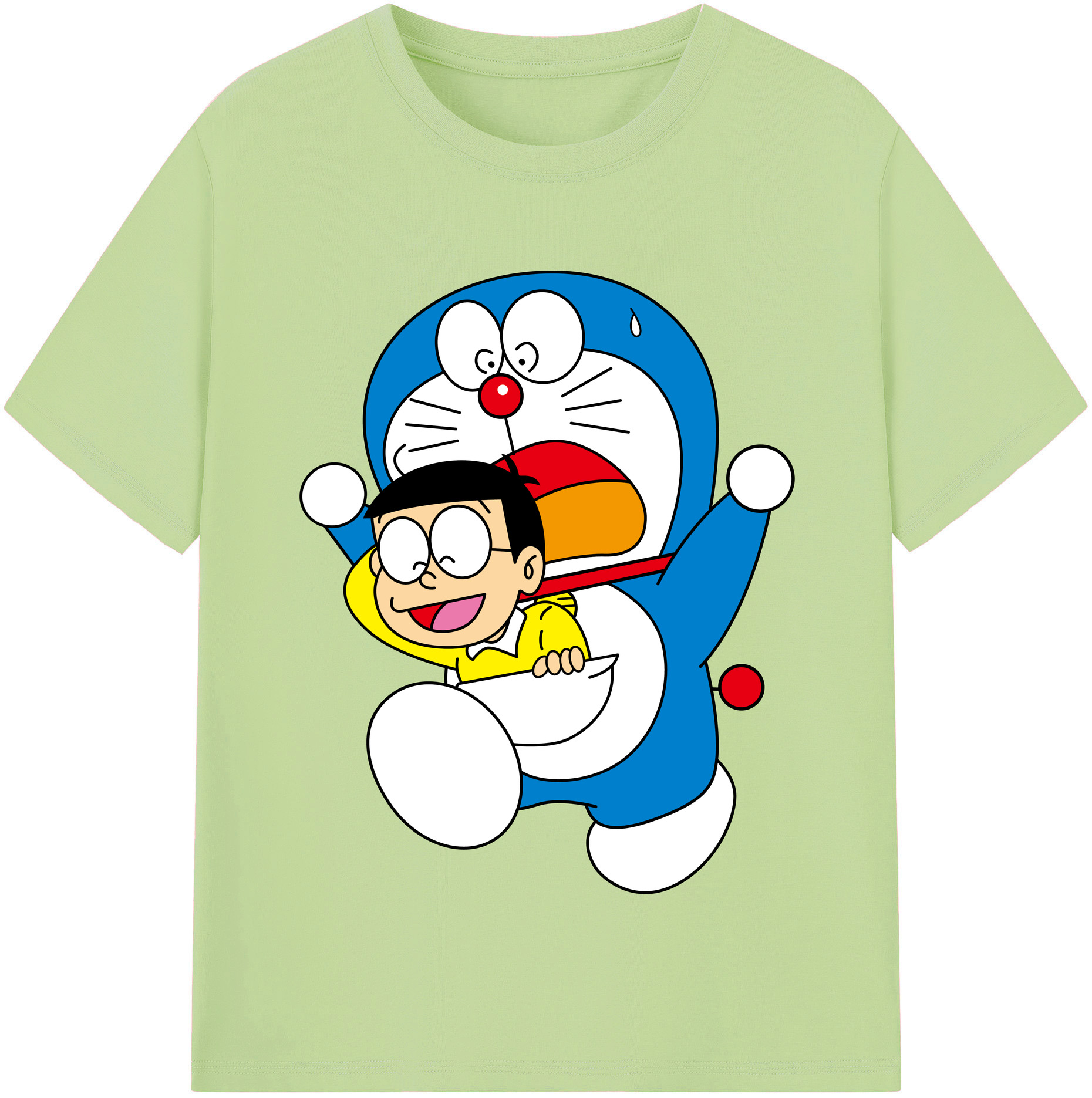 （画像用） ドラえもん Doraemon 綿100％半袖Tシャツ（フロントプリント）